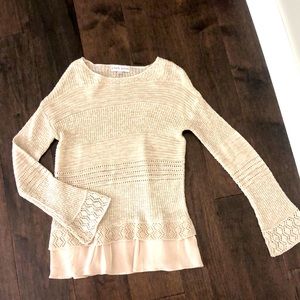 Knox rose cream sweater xs